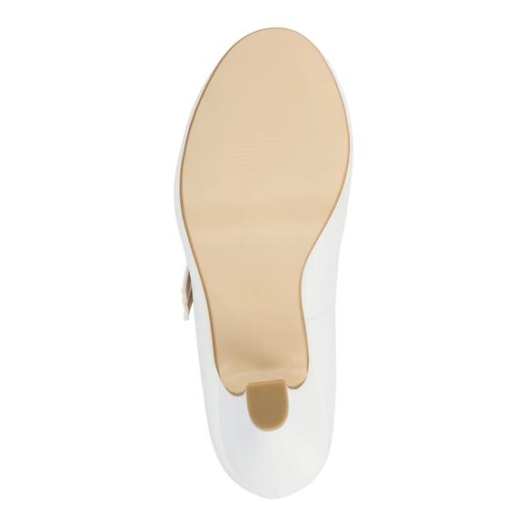 Journee Collection Women's Windy Mary Jane Heels White Size 9 - Picture 5 of 5